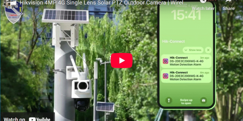 Hikvision 4MP 4G Single Lens Solar PTZ Outdoor Camera | Wireless Surveillance in Nigeria