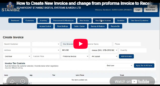 How to Create New Invoice and change from proforma Invoice to Receipt