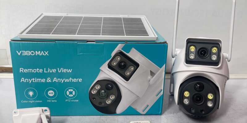 V380 Max 4G Dual Lens Solar PTZ Mini Outdoor Camera With Auto Tracking Available Anywhere In Nigeria